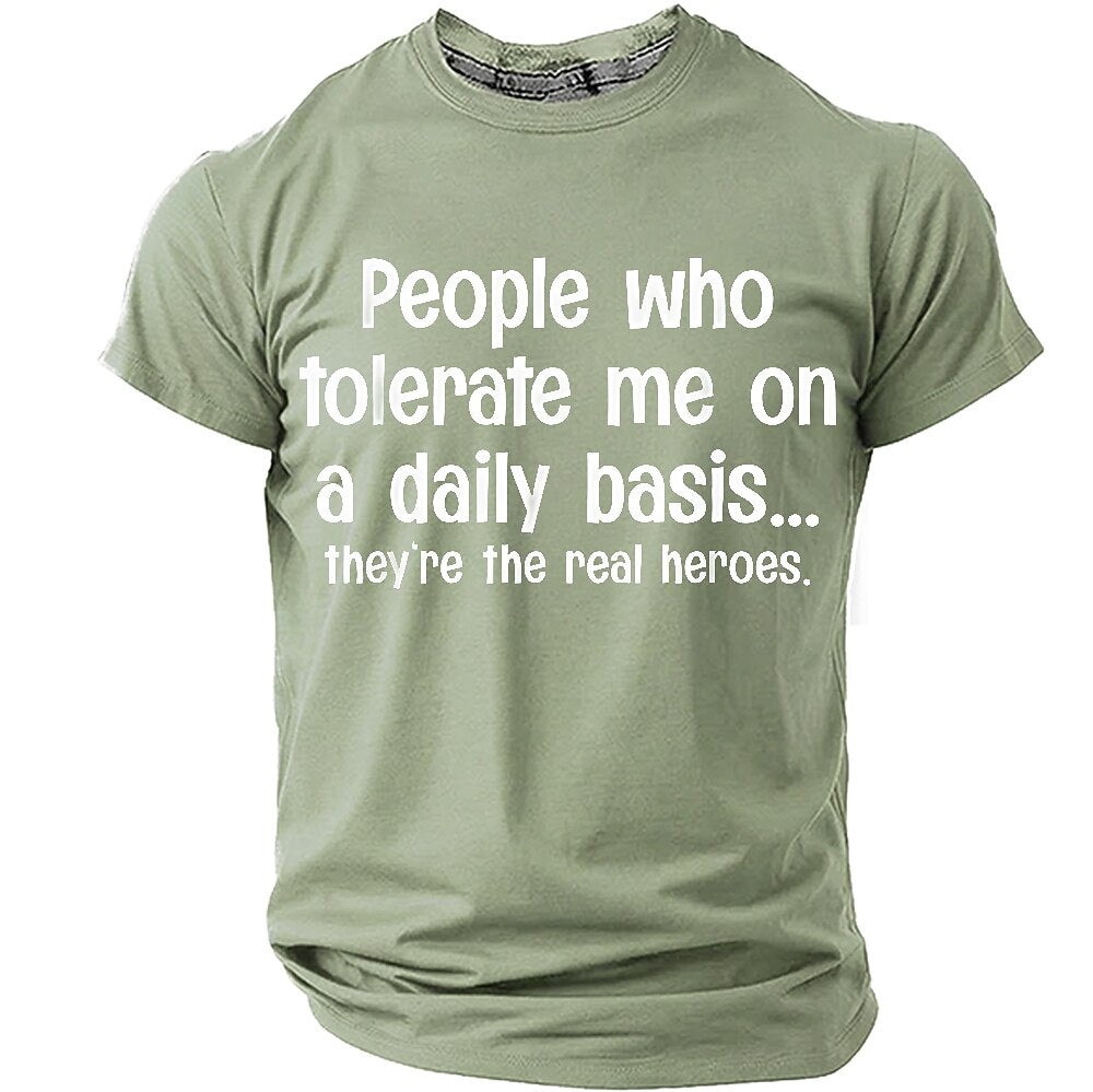 Men's Humorous Graphic Print Tee