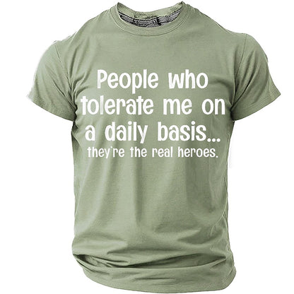 Men's Humorous Graphic Print Tee
