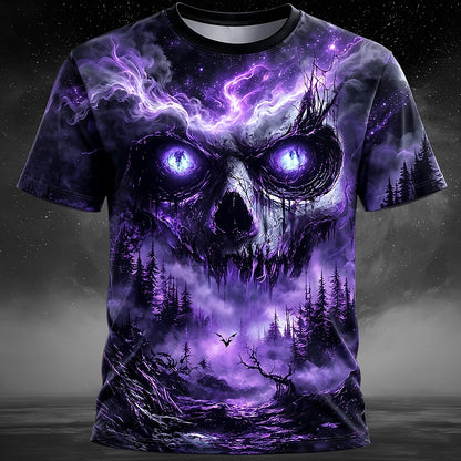 Men's Red Skull Optical Illusion Shirt