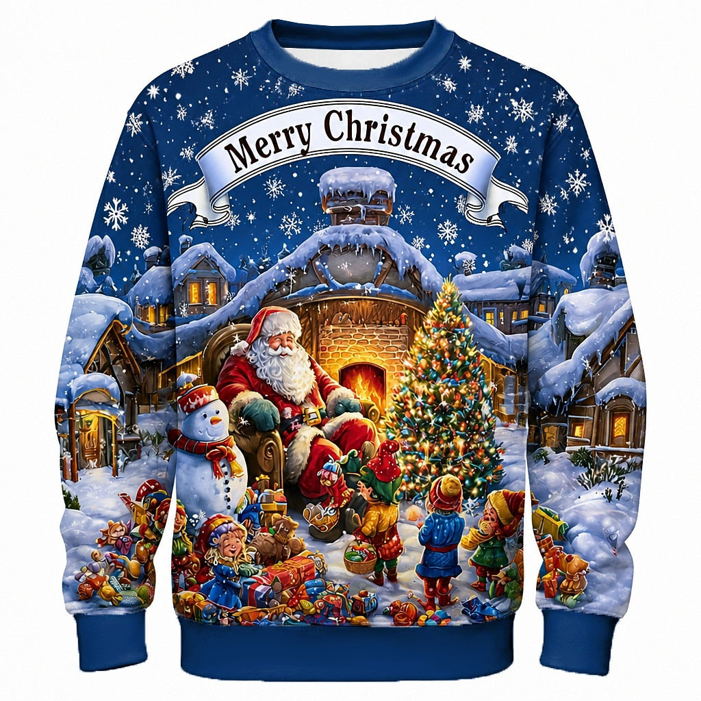 Men's Traditional Santa Crewneck Sweatshirt
