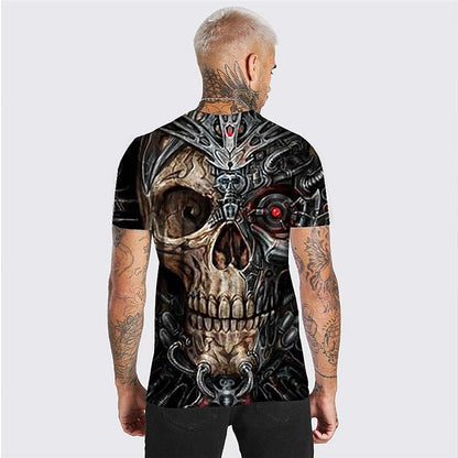 Men's Distressed Skull Horror Graphic Tee
