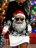 Women's Santa Graphic Festive Dress