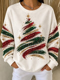 Christmas Tree Graphic Women's Pullover Sweatshirt