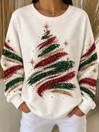 Christmas Tree Graphic Women's Pullover Sweatshirt