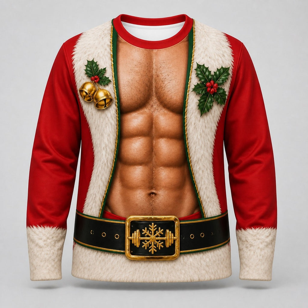 Christmas Santa Print Plus Size Sweatshirt