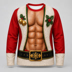 Christmas Santa Print Plus Size Sweatshirt