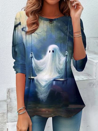 Women's Halloween Ghostly Spirit Tee
