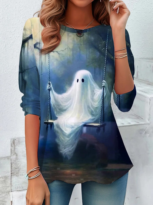 Women's Halloween Ghostly Spirit Tee