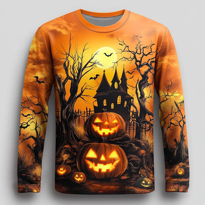 Men's Halloween Pumpkin Graphic Longsleeve