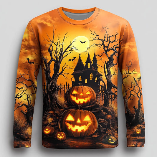 Men's Halloween Pumpkin Graphic Longsleeve