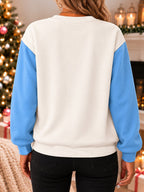 Snowman Snowflake Christmas Pullover Sweatshirt