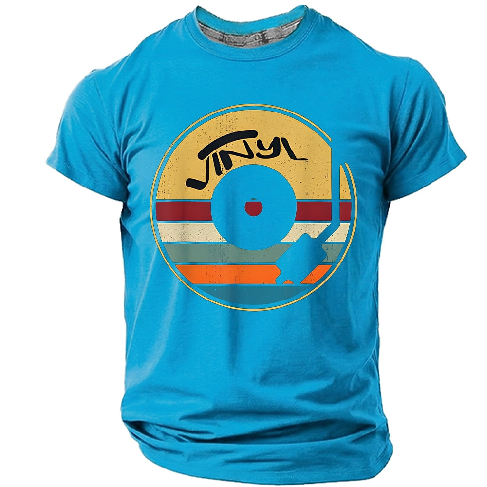 Men's Sunset Vinyl Record Graphic Tee