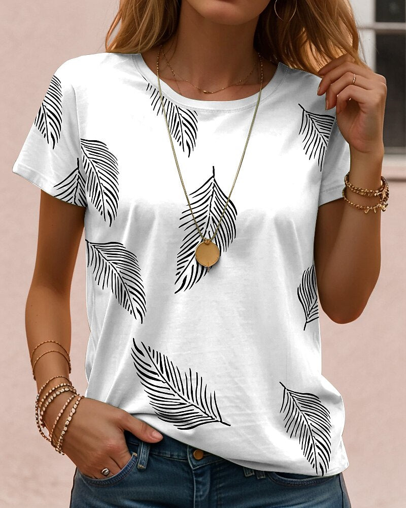 Women's Colorful Garden Floral Graphic Tee
