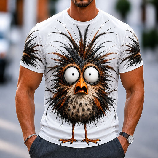 Men's Colorful Songbird Nature Graphic Tee