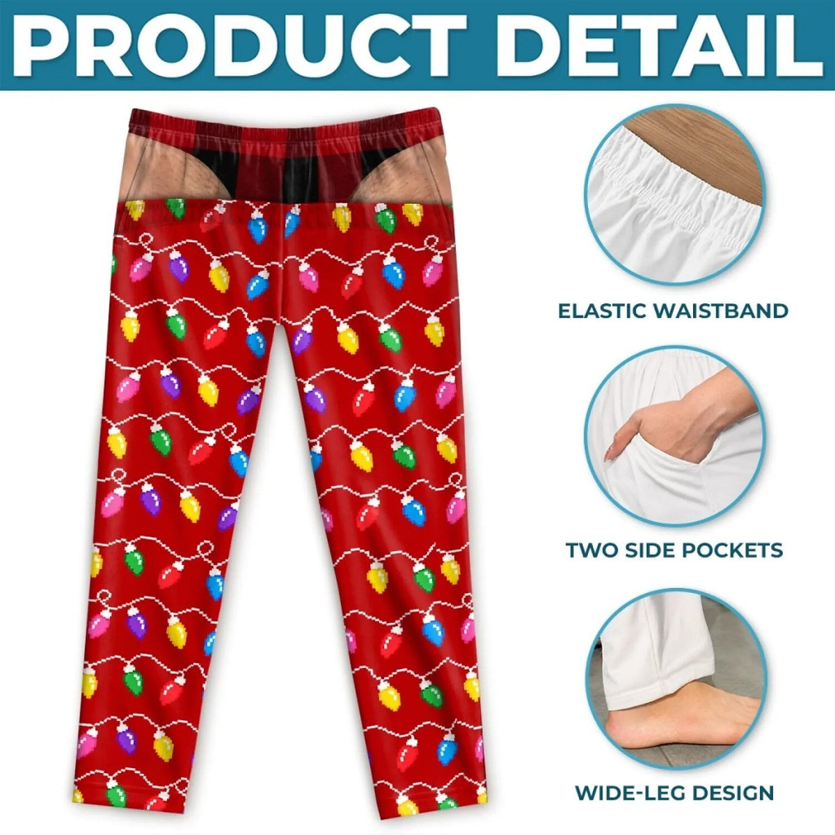 Fun Family Lights Gift Pajama Pants