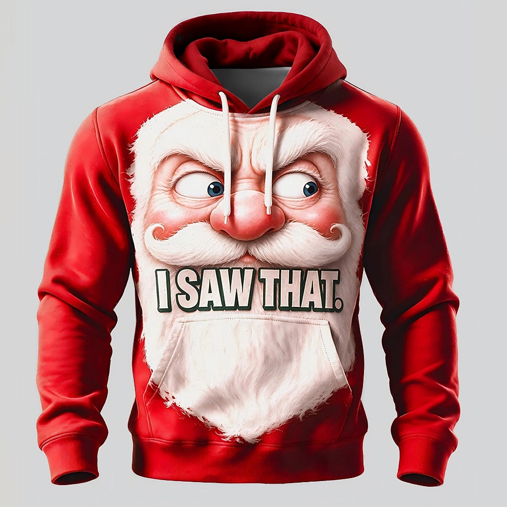 Men's Christmas Graphic Vintage Hoodie