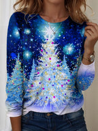 Women's Christmas Tree Stylish Longsleeve Tee