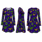 Women's Evil Jester Gothic Halloween Print Dress