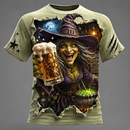Men's Oktoberfest Beer Witch Graphic Tee