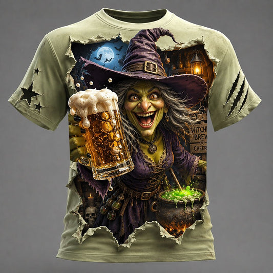 Men's Oktoberfest Beer Witch Graphic Tee