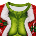 Christmas Santa Green Monster Crewneck Sweatshirt