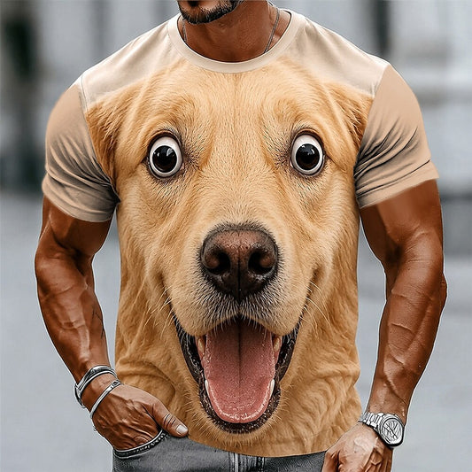 Men's Playful Dog Lover Graphic Tee