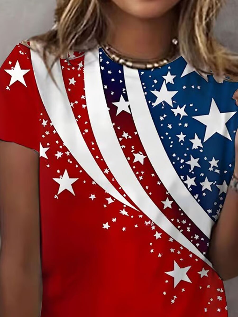 Women's Red Patriot Graphic Tee