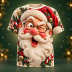 Men's Santa Printed Short Sleeve Graphic Tee