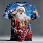 Santa Christmas Artistic Graphic Casual Tee