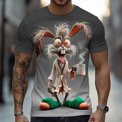 Men's Playful Dog Lover Graphic Tee
