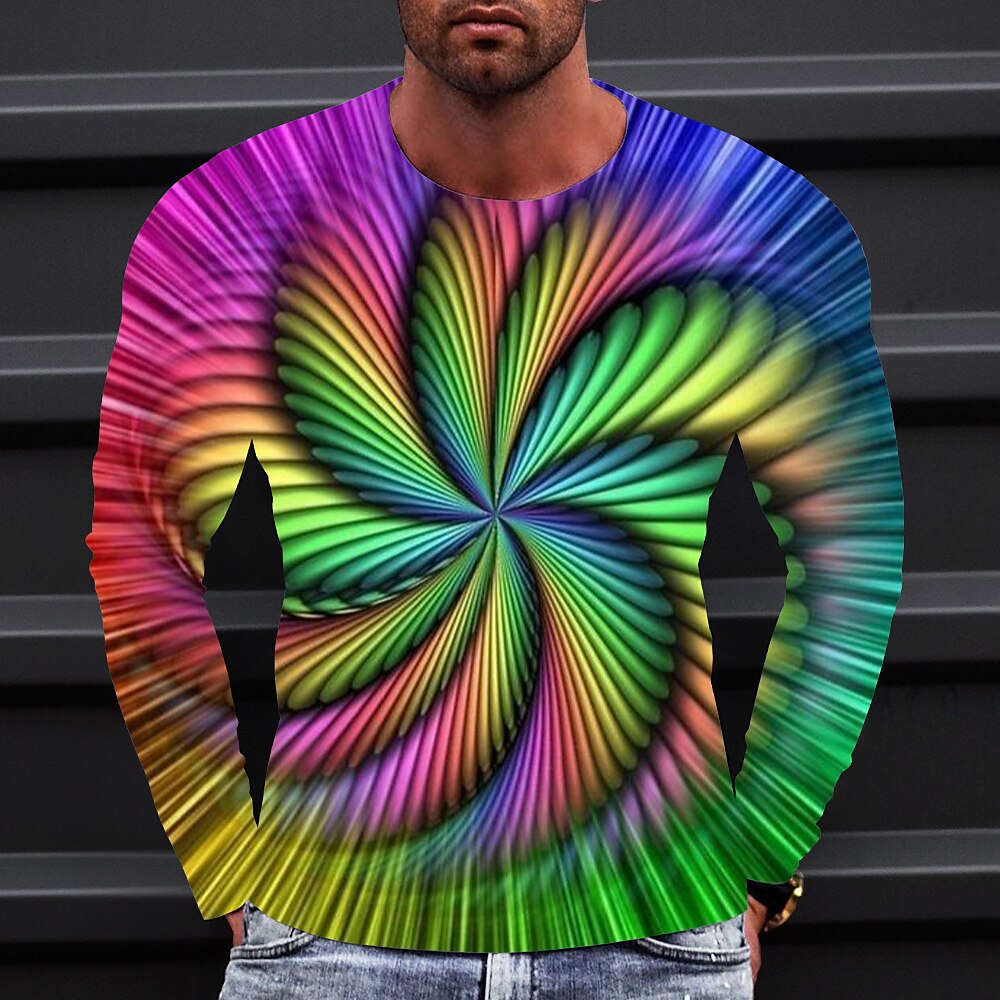 Men's Metallic Gradient Style Graphic Tee