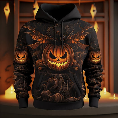 Men's Halloween Pumpkin Graphic Hoodie