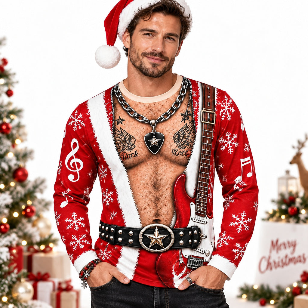 Christmas Hunk Santa Funny Crewneck Sweatshirt