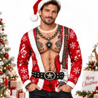 Christmas Hunk Santa Funny Crewneck Sweatshirt