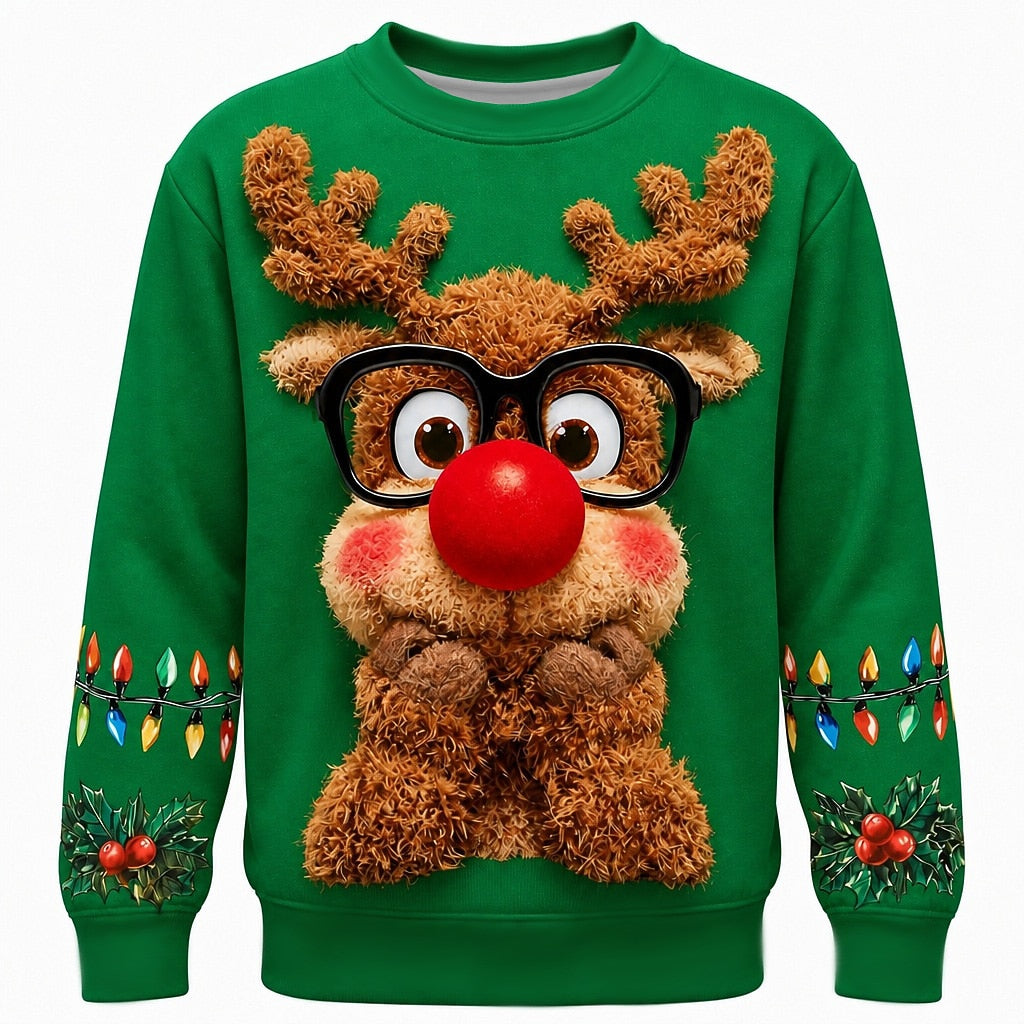 Men's Christmas Reindeer Crewneck Sweatshirt