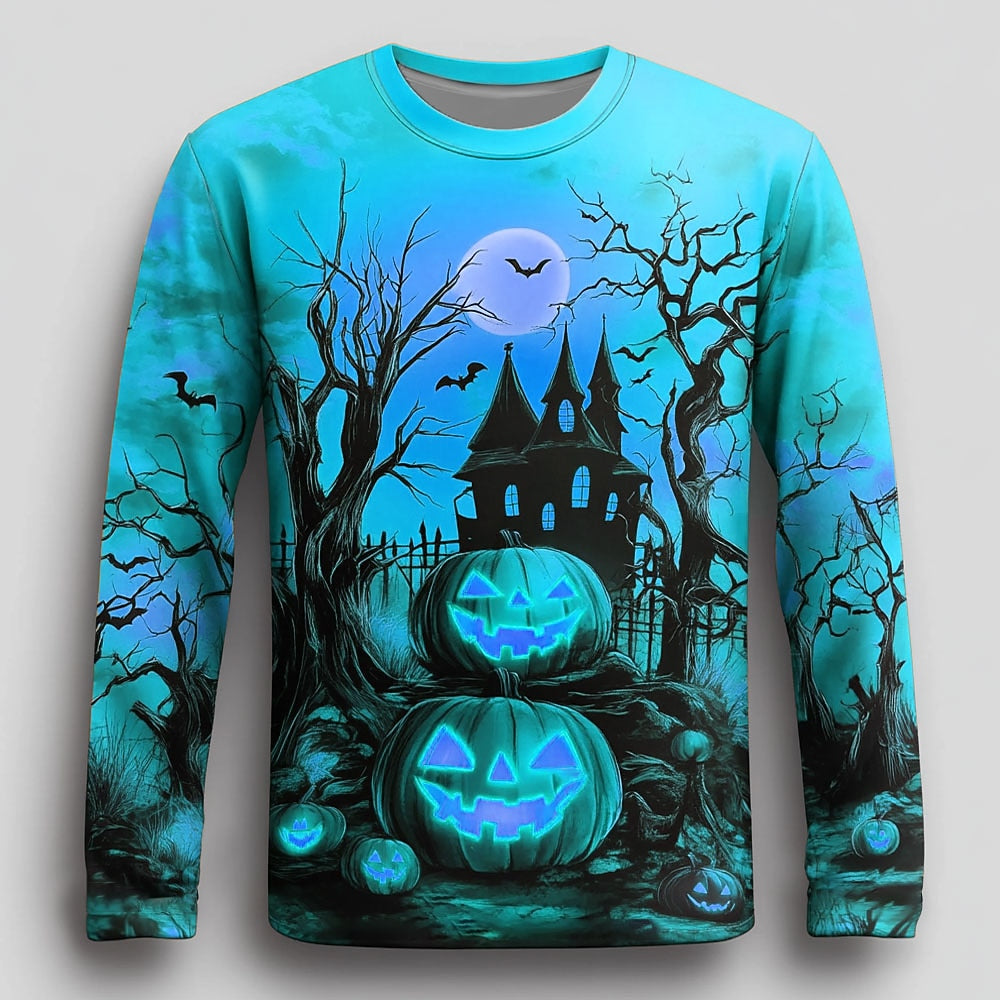 Men's Halloween Pumpkin Graphic Longsleeve
