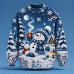Men's Christmas Snowman Cartoon Sweater