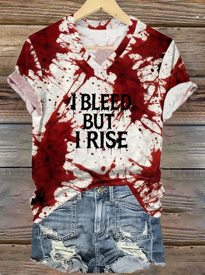 Women's Halloween Haunted Print Tee