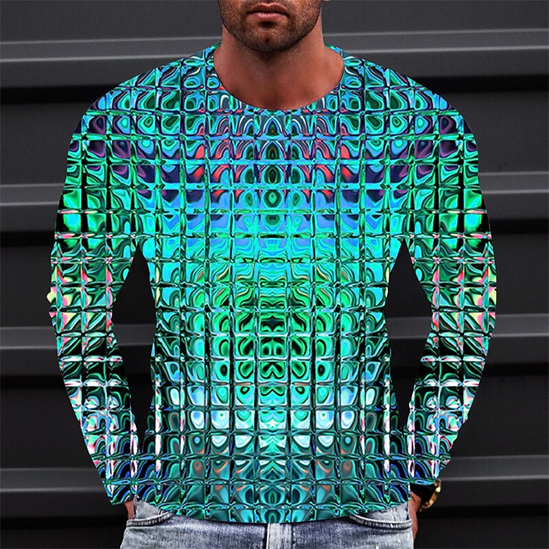 Men's Metallic Gradient Style Graphic Tee