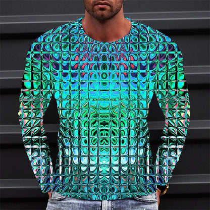 Men's Metallic Gradient Style Graphic Tee