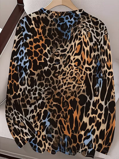Women's Vintage Leopard Style Graphic Tee