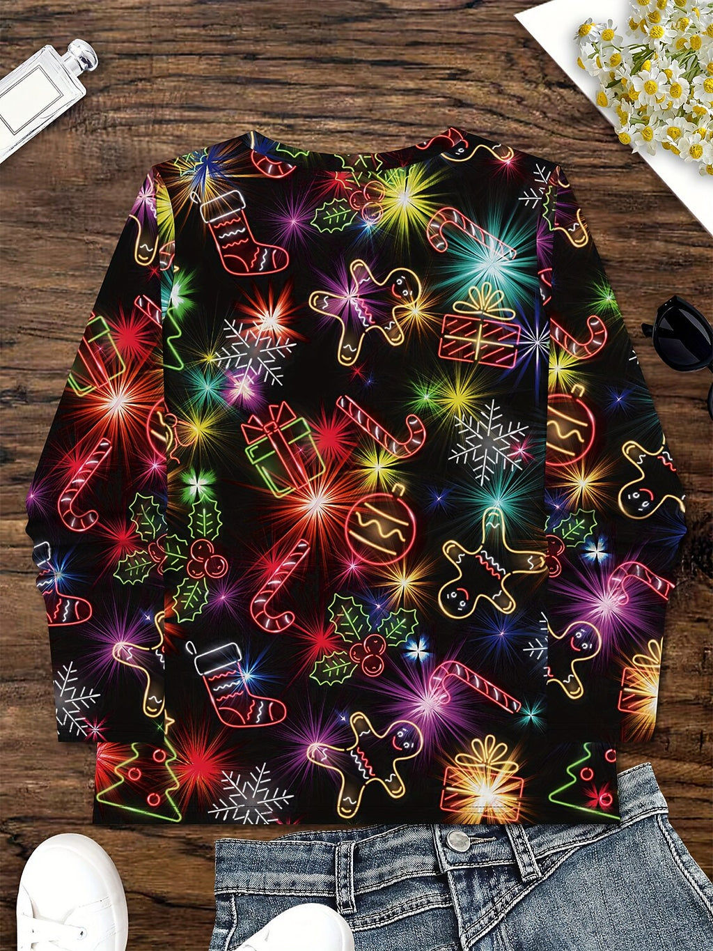 Women's Christmas Graphic Elegant Shirt
