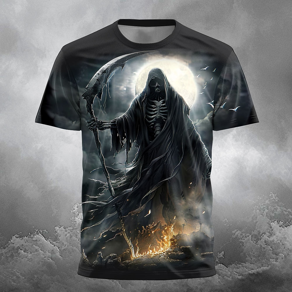 Men's Halloween Grim Reaper Graphic Tee