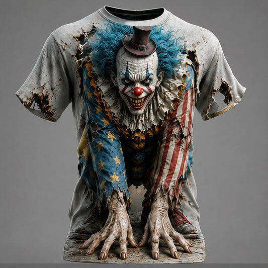 Men's Evil Clown Graphic Illusion Tee