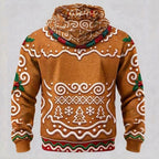 Men's Brown Simulation Christmas Hoodie