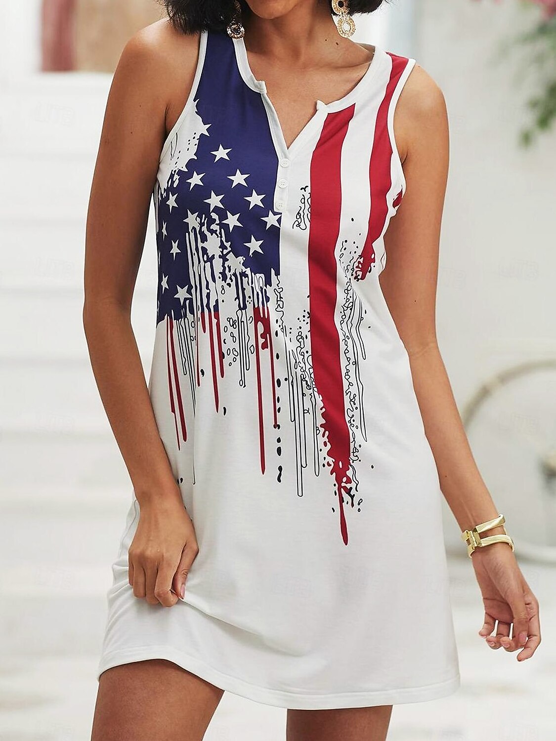 Women's Liberty Flag Tee Dress