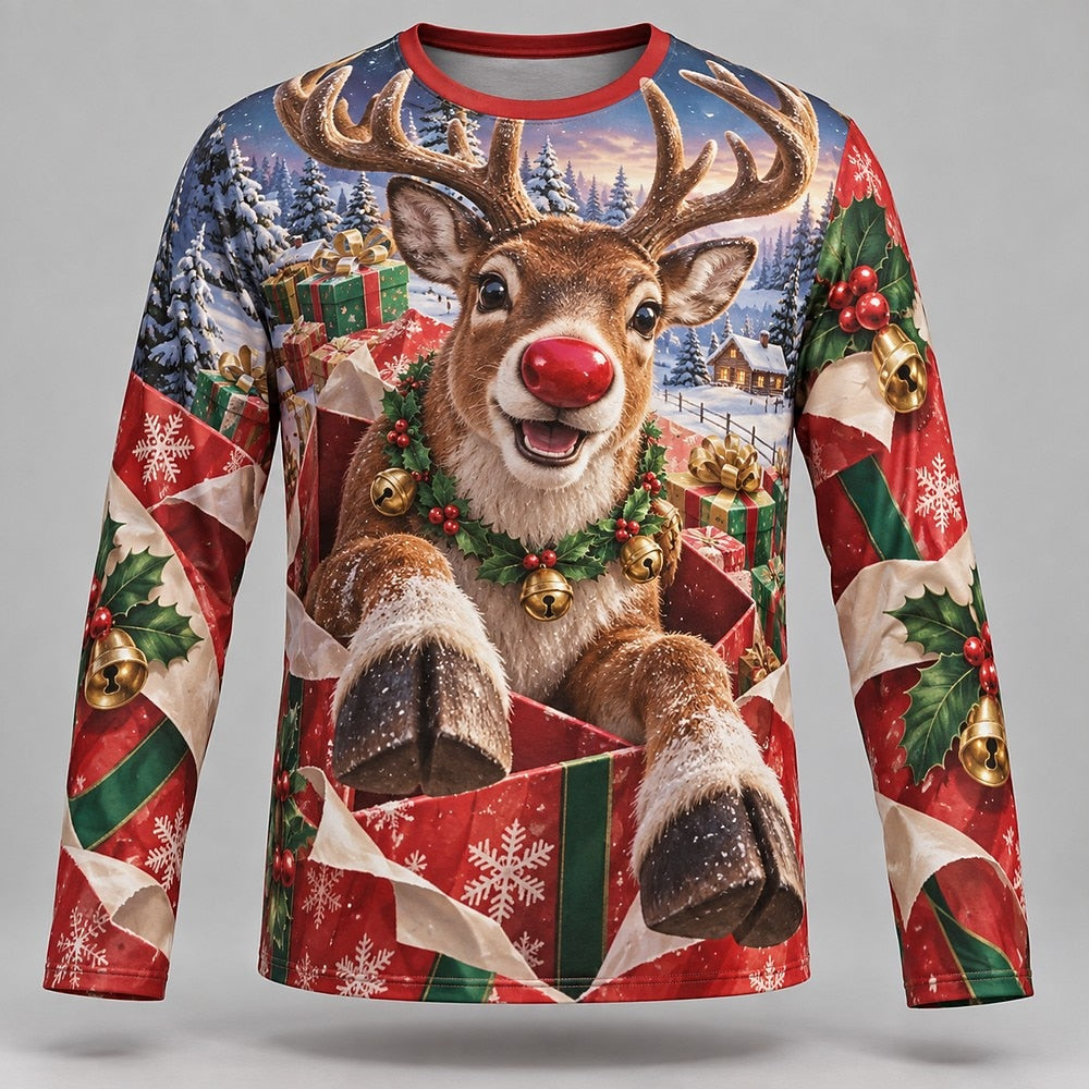 Christmas Moose Holiday Graphic Tee