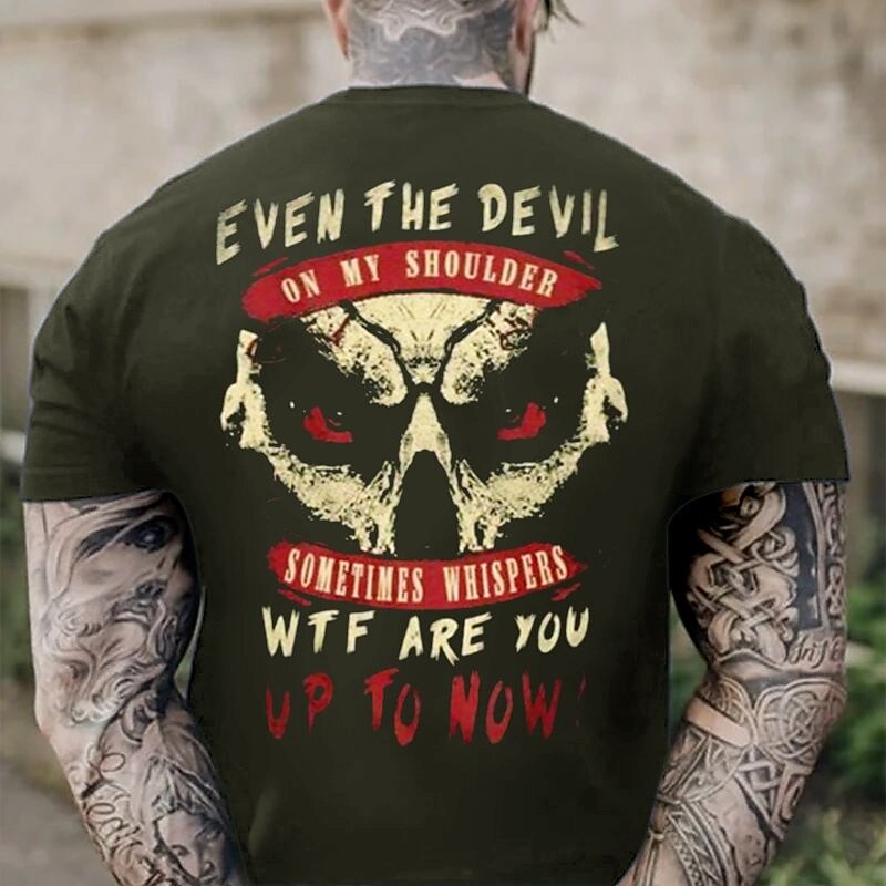Men's Creepy Lettering Halloween Graphic Tee