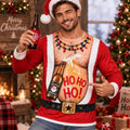 Christmas Santa Fake Belly Graphic Sweatshirt