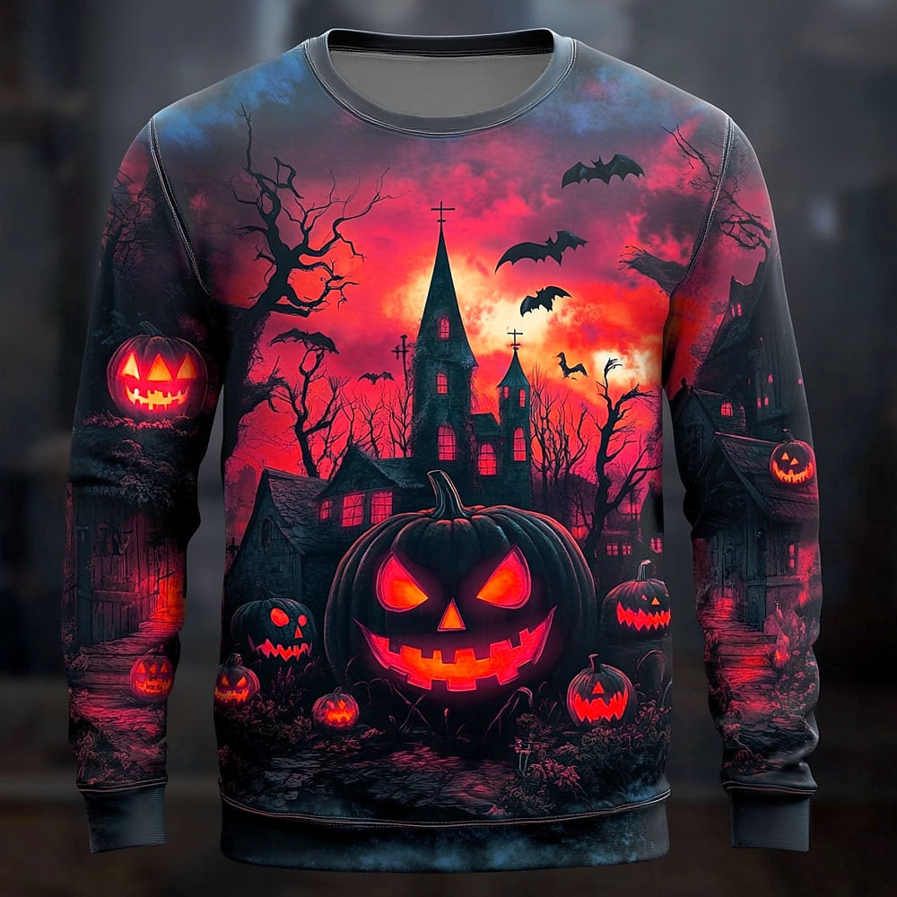Men's Pumpkin Cemetery Party Sweatshirt